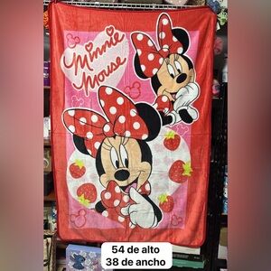 Minnie Mouse Red and Pink Blanket